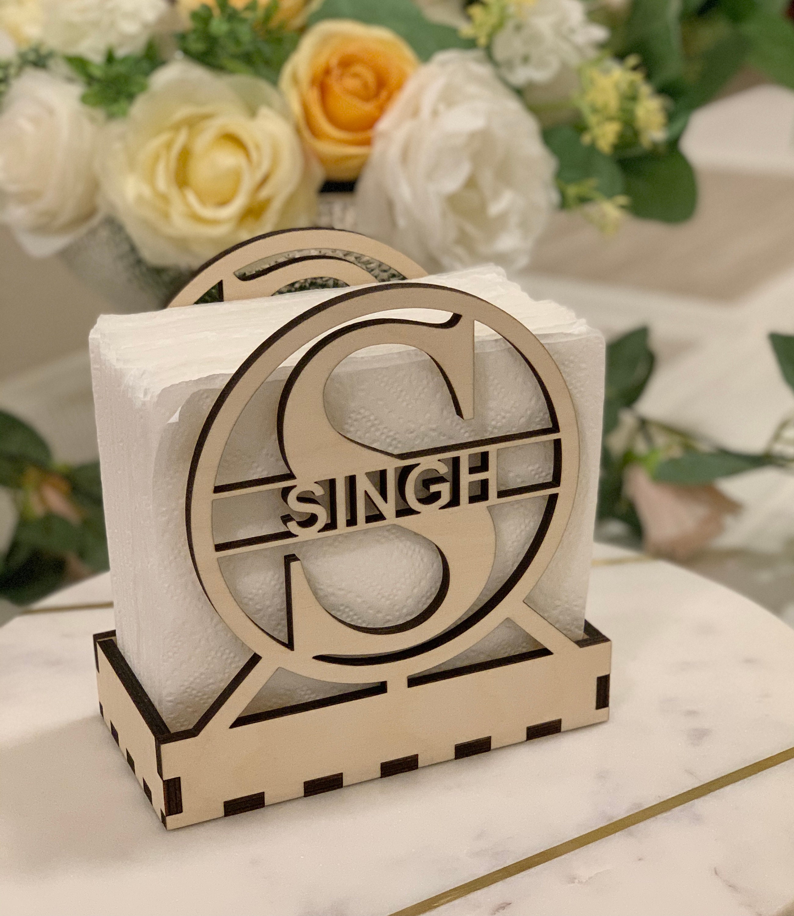 Personalized Coasters and Napkin Holder Rustic Wood Coaster Etsy