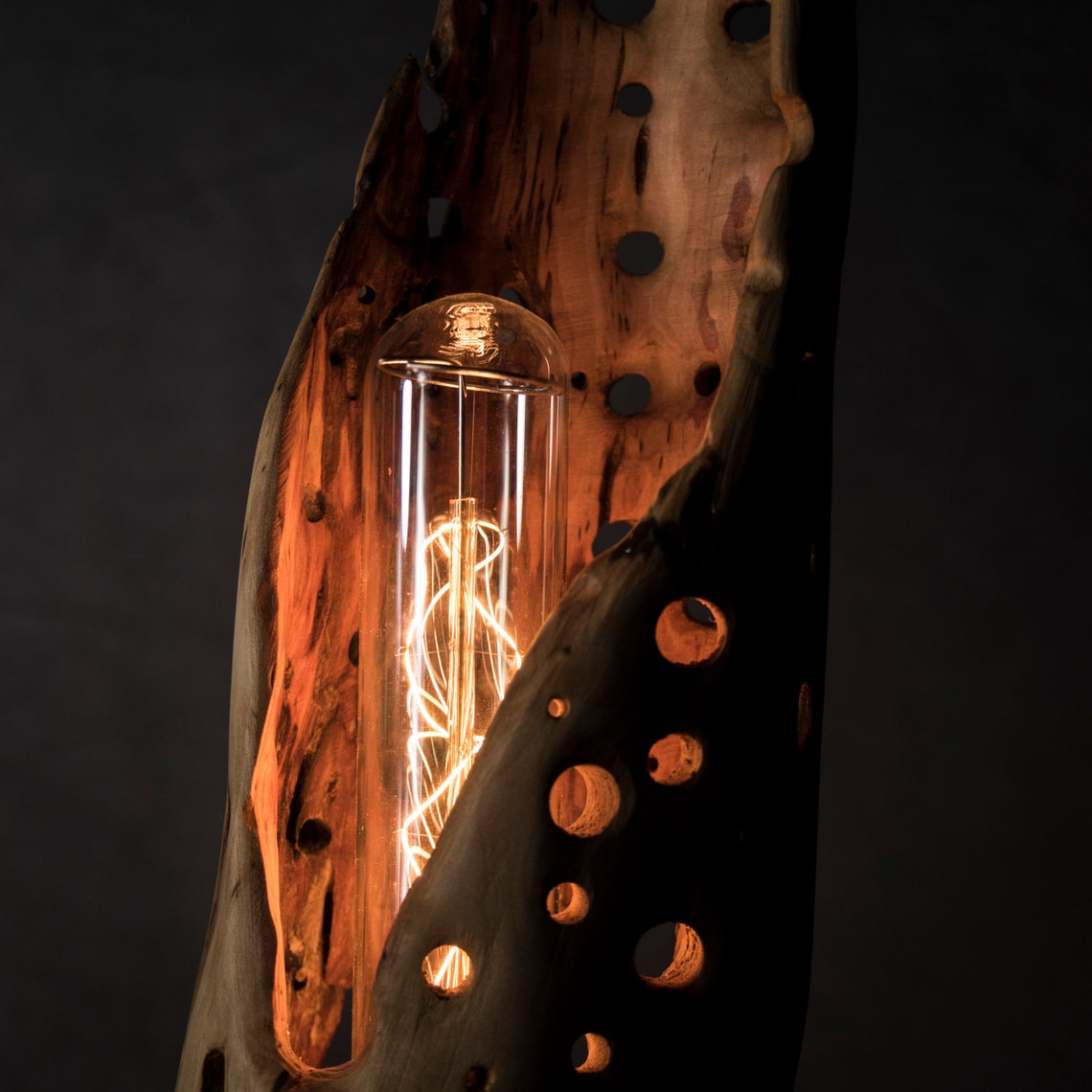 Handmade Wooden Table Lamp Etsy Canada