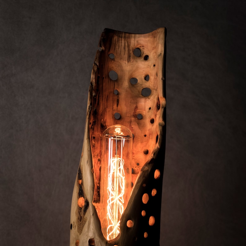 Handmade Wooden Table Lamp Etsy Canada