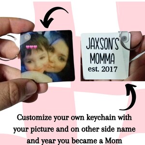 Llavero personalizado, llavero de mamá, llavero de mamá, regalo del día de la madre para mamás, regalo para amiga, regalo personalizado, regalo personalizado, foto de niños