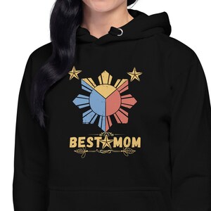 Best mom hoodie/ Gift for mom/ Christmas gift for mom/ Black hoodie/ Cotton and polyester hoodies/ Unique Philippine gift/ Filipino clothing