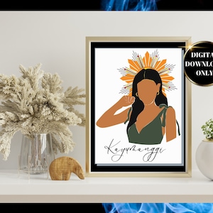 Kayumanggi- Filipina wall art printable instant download/ Female portrait wall decor digital download/ Philippine culture/ office wall arts