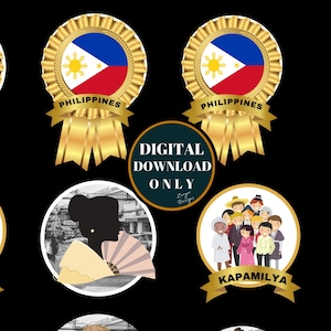Philippines flag clip art/ Filipino clip art Instant download/ Kapamilya Philippine graphic printables/ Philippine printable for stickers