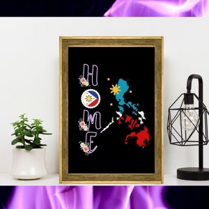 Home Filipino wall art Instant download/ Philippines map printable Instant download/ Printable clip art Filipino