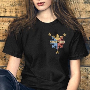 Philippine star Unisex T-Shirt Short-Sleeve/ Philippine star tshirt/ Filipino gifts for Men and Women/ Philippines souviner/ Birthday gift