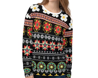 Sampaguita Unisex Sweatshirt/ Colorful Parol Sweatshirt/ Filipino Pride Christmas ugly sweater/ Filipino Gifts sa Pasko/ Maligayang Pasko