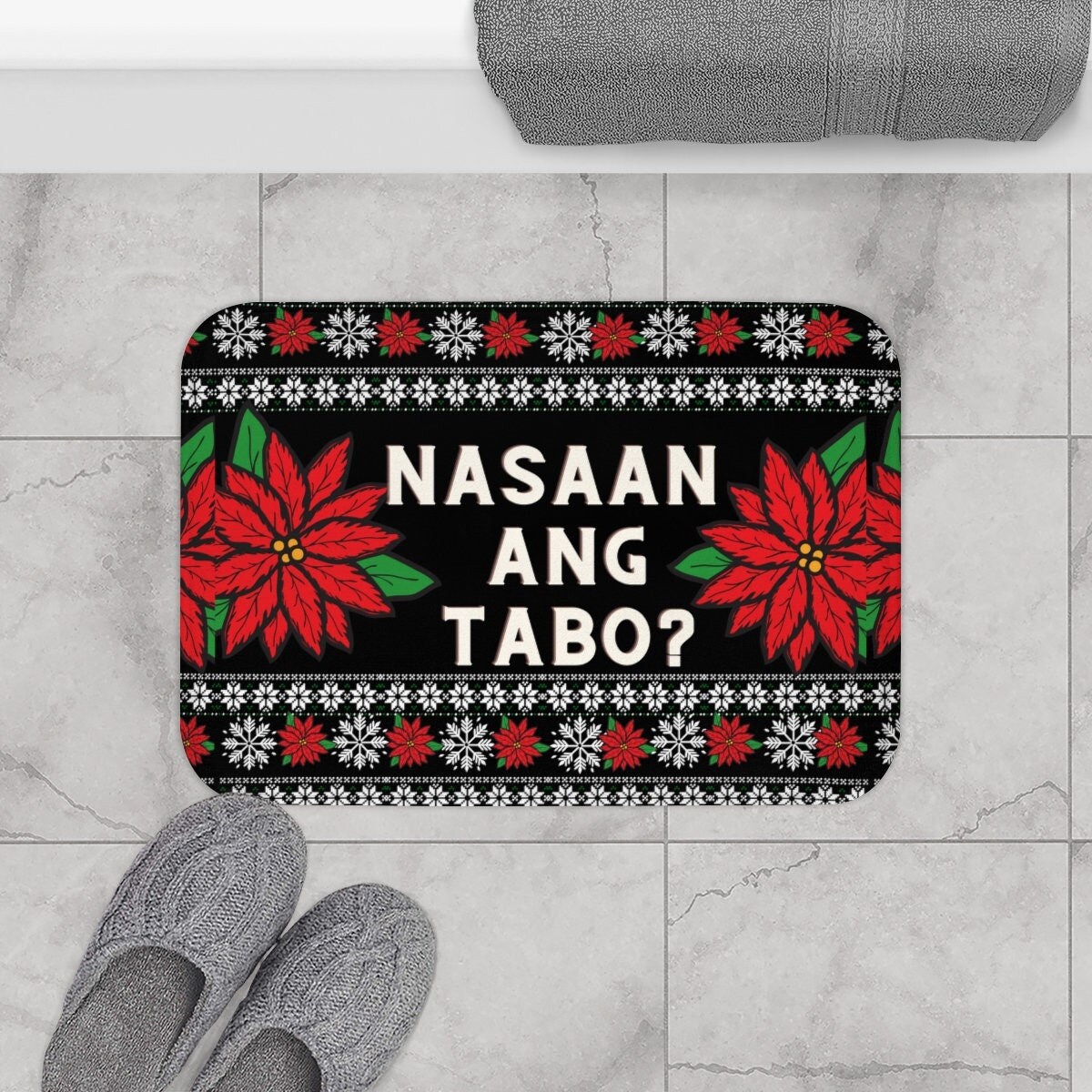 Filipino Bath Mat/ Tagalog Bath Mat Filipino Gifts/ Pasko Etsy