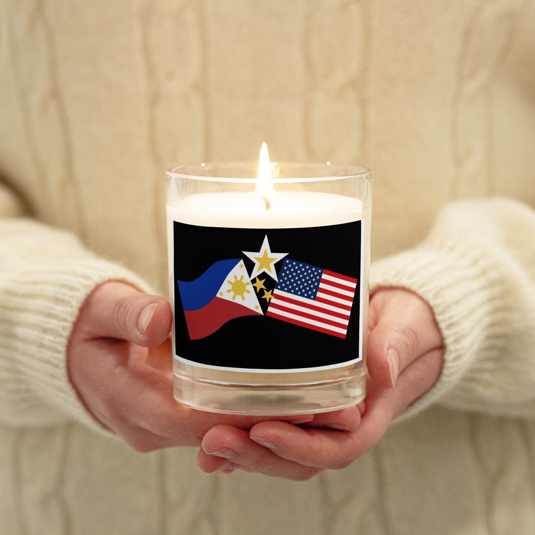 Filipino American Candle/ Filipino Pride Glass Jar Soy Wax Etsy