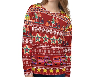 Unisex Sweatshirt Parol Ornament sweatshirt/ Filipino pride sweatshirt/ Filipino folk dance Tinikling sweatshirt/ Snowflakes ugly sweater