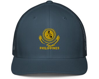 Cappello dell'aquila delle Filippine Cappellino da camionista chiuso / Cappello da mappa filippina / Cappello da sole delle Filippine / Cappello bianco ang nero / Perfetto per regalo di Natale