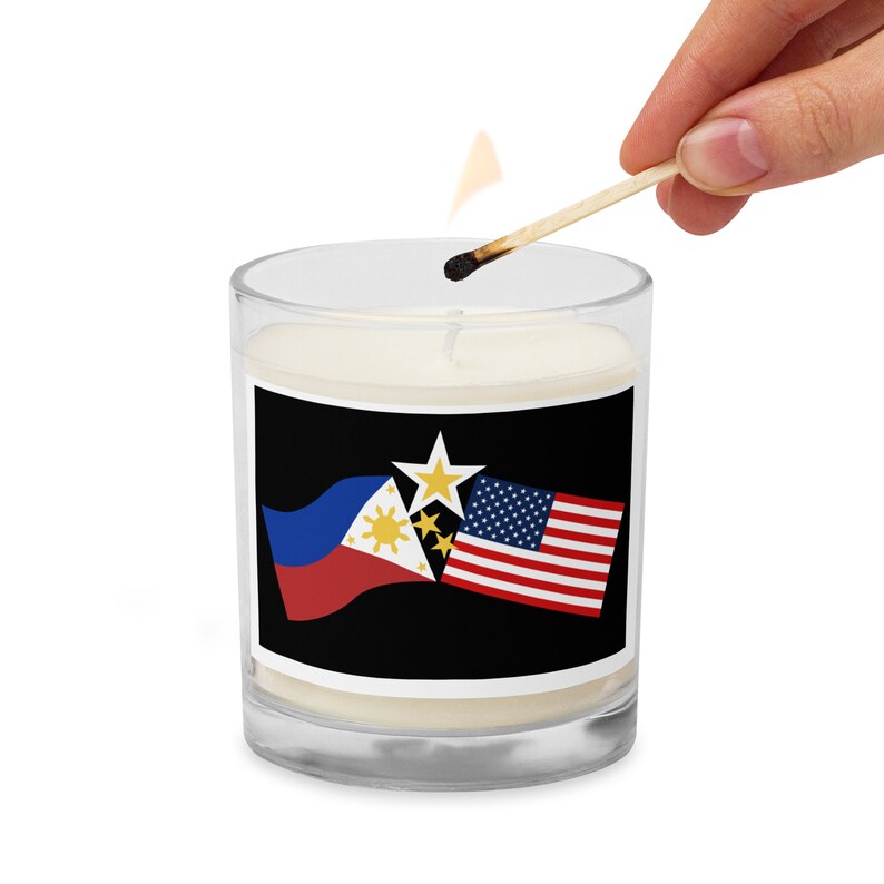 Filipino American Candle/ Filipino Pride Glass Jar Soy Wax Etsy