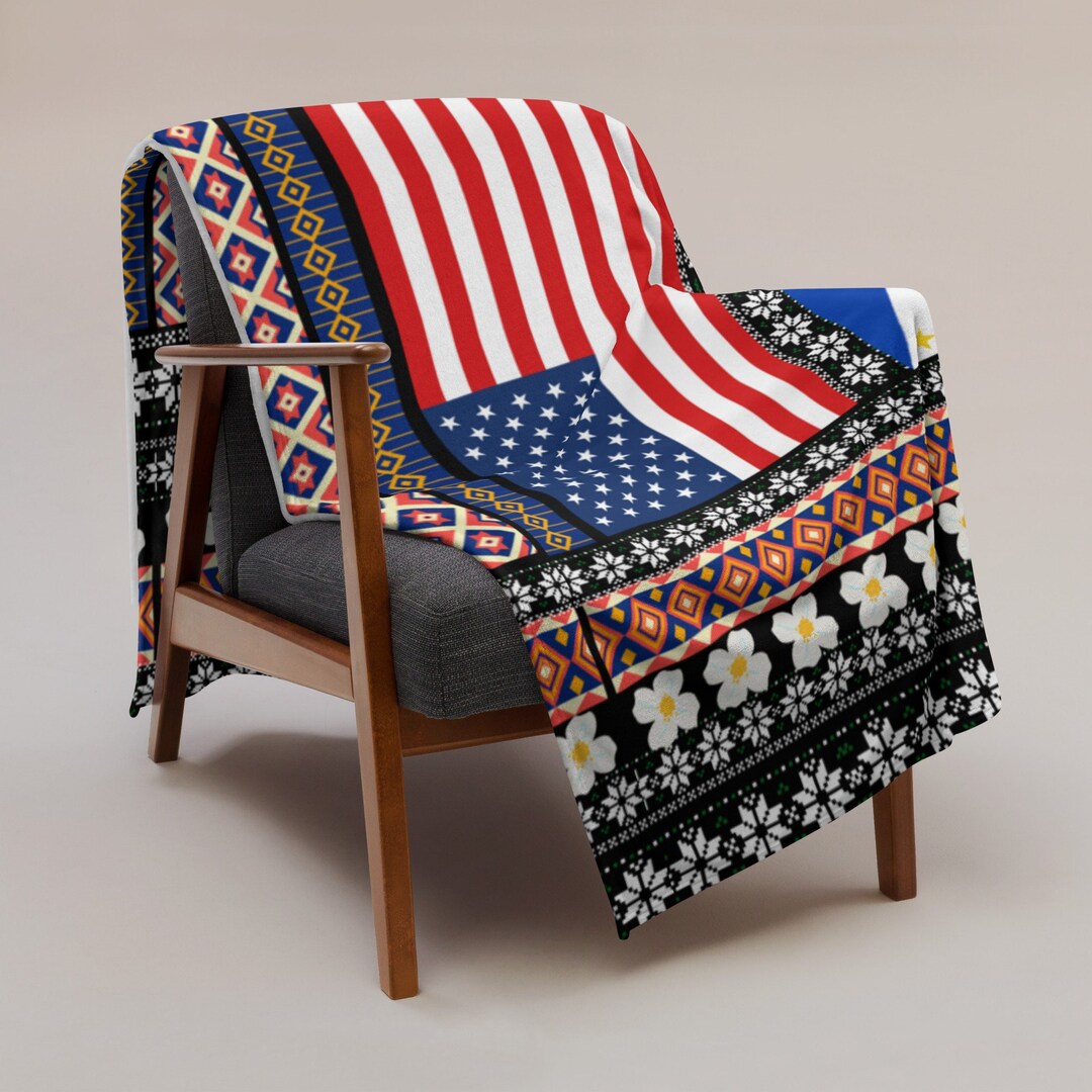 Throw Blanket Philippines Flag and United States Flag Blanket/ Etsy