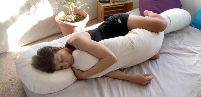 The Organic Kapok Treehugger Body Pillow with Organic Cotton image 1