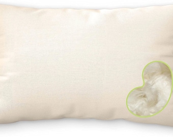 All-Natural Organic Kapok Bed Pillow-Kapok filling from the Ceiba Tree inside Organic 100% cotton shell-rectangular bed pillow