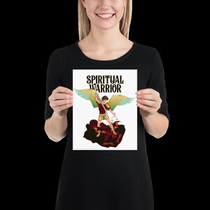 Spiritual Warrior Poster Digital Illustration 8x11 size