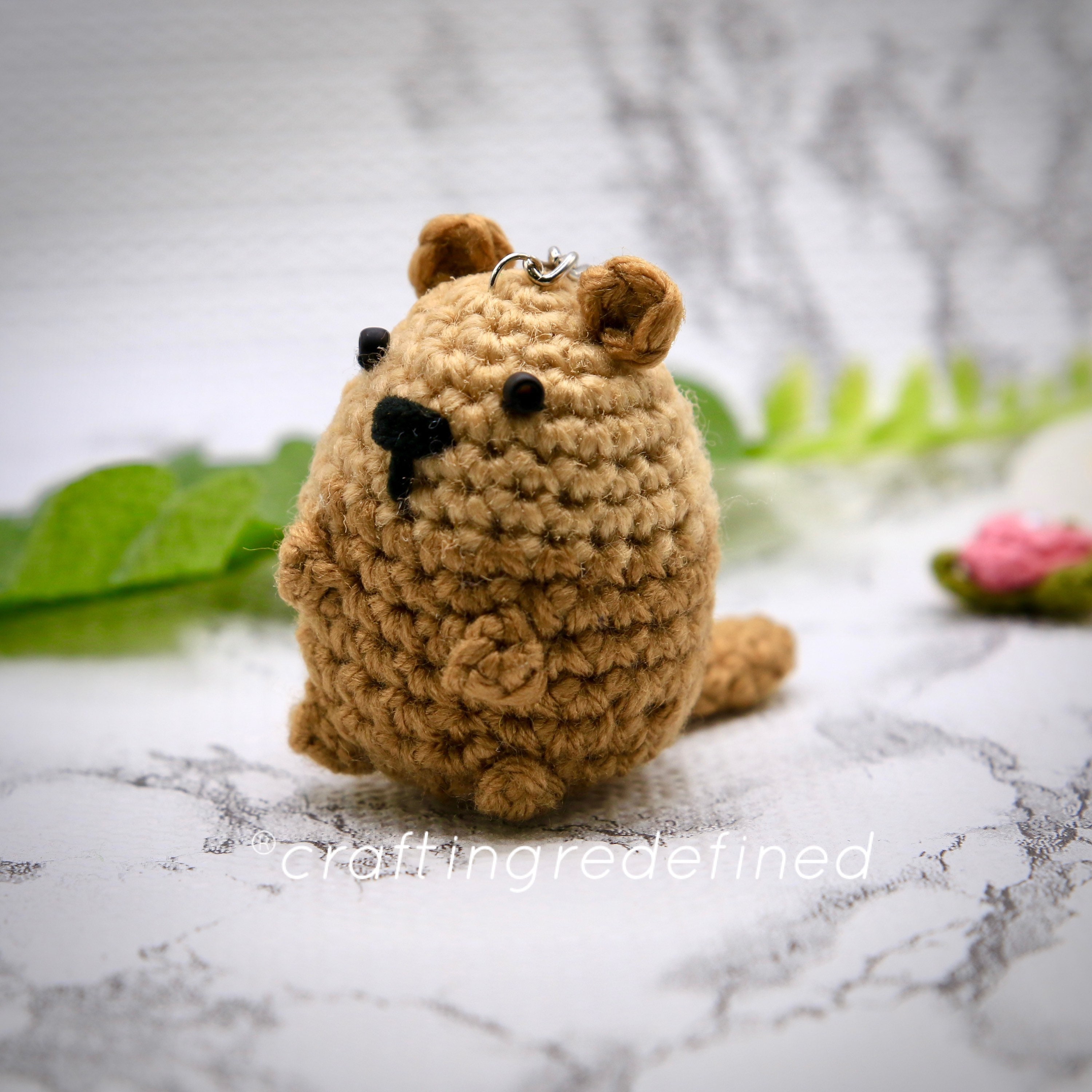 Crochet Sea Otter Keychain Plush Etsy