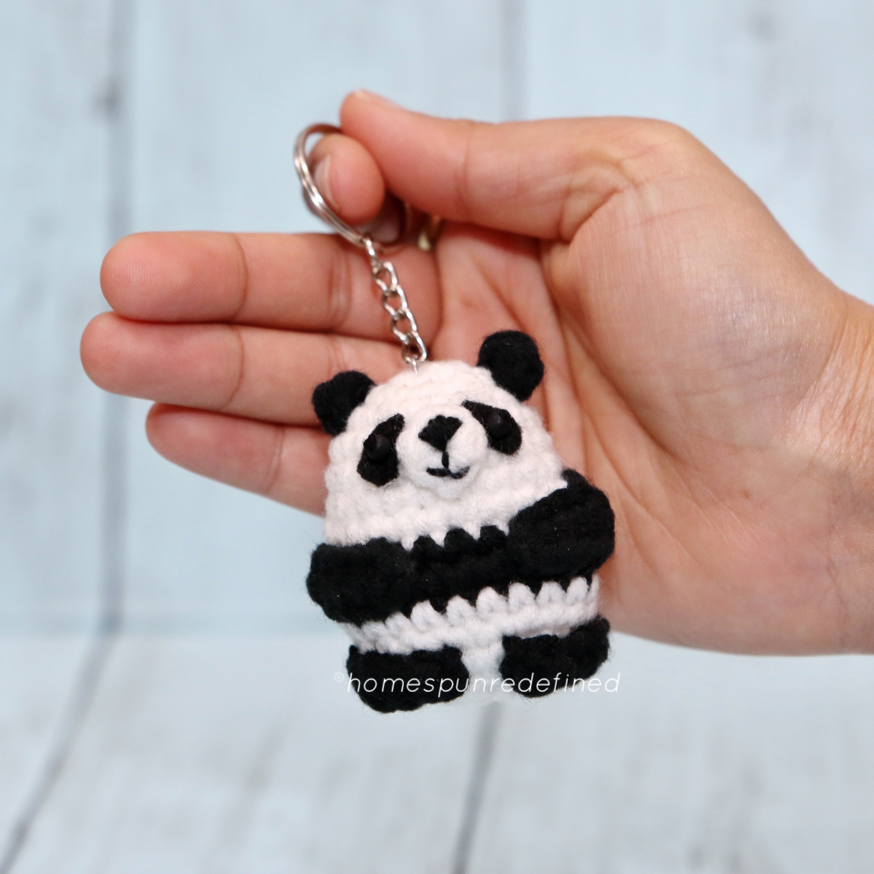 Baby panda keychain, Panda Key Chain, 3d printed, Articulated Panda, Fidget  keychain