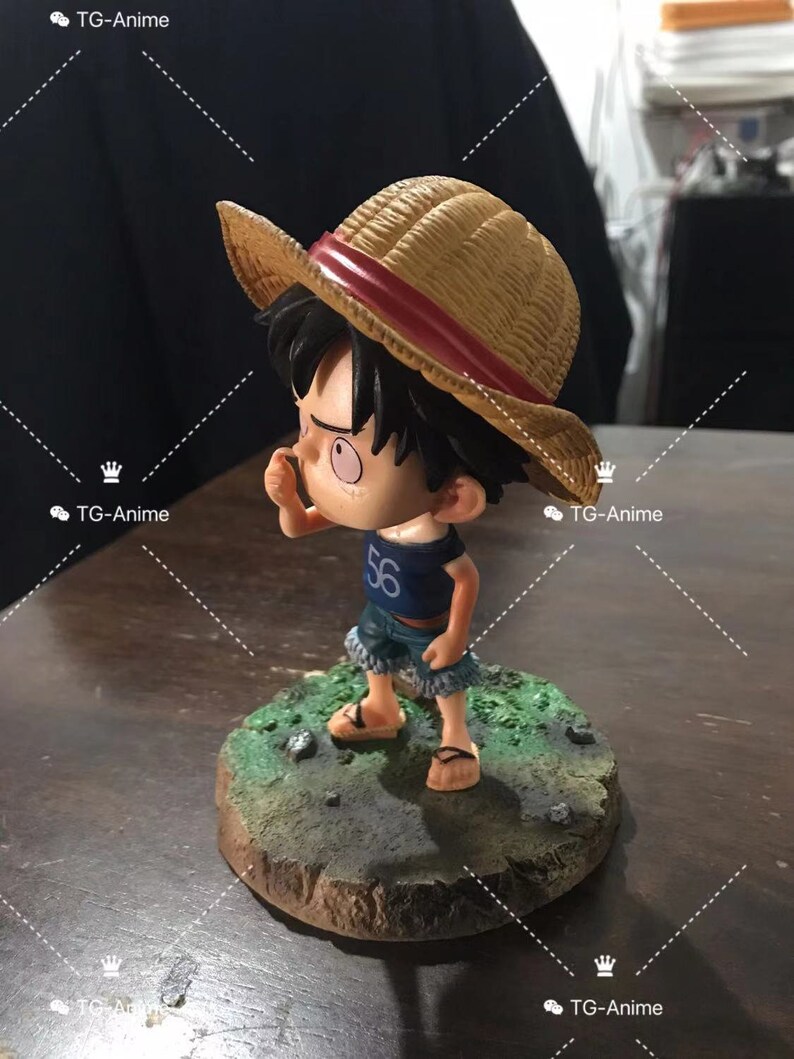 Anime One Piece Monkey D Luffy Childhood Statue Model Toy Gift