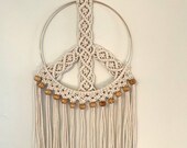 Macrame Peace Sign Wall Hanging
