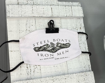 Facemask W/Nose Metal Nose Bridge - Steel Boats Iron Men