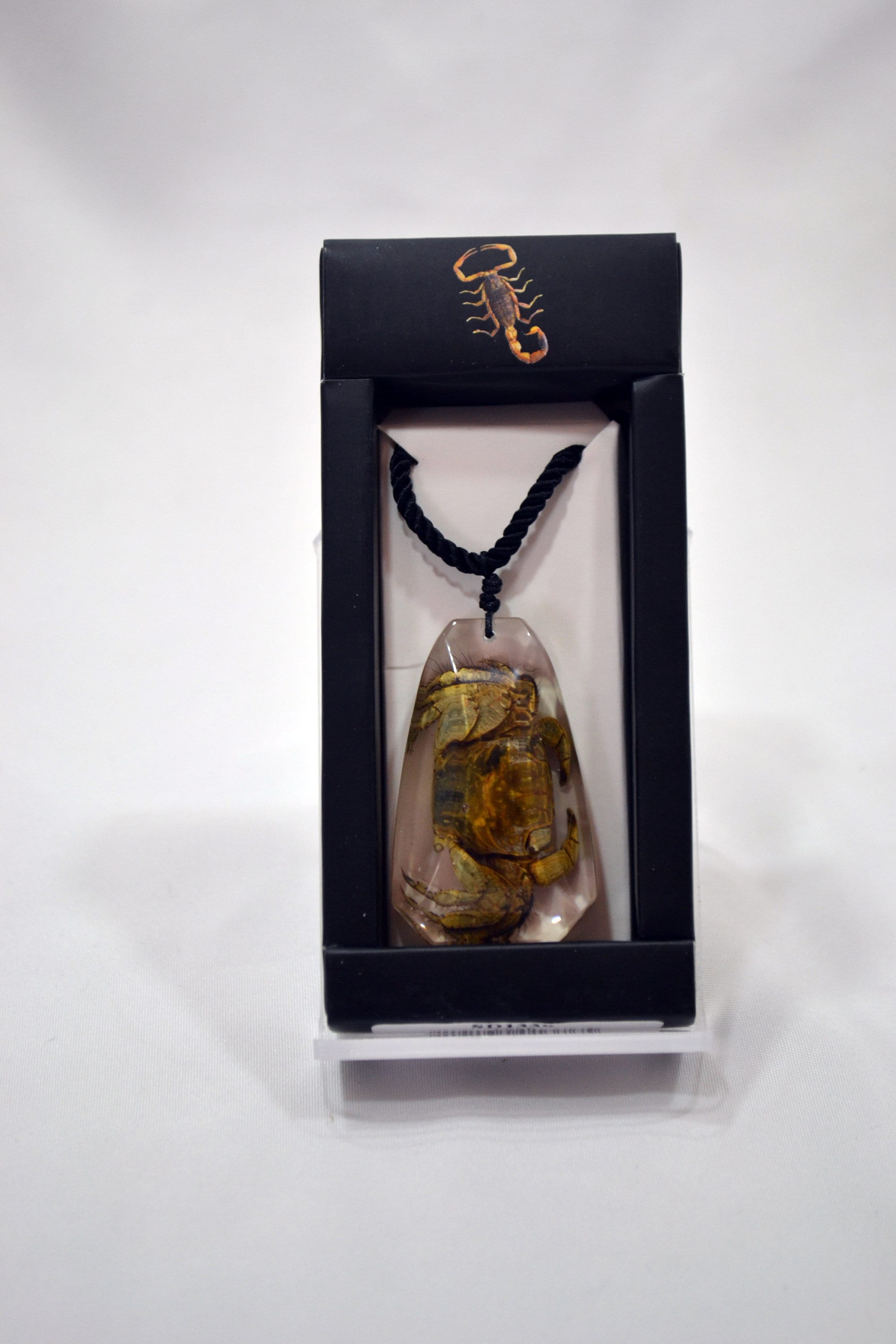 Resin-encased, Crystalline-shaped Crab Necklace