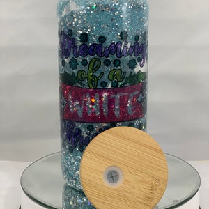 16oz Snow Globe Tumbler - White Christmas
