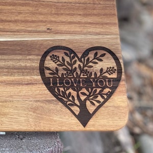 Wood Paddle Board - Love Heart
