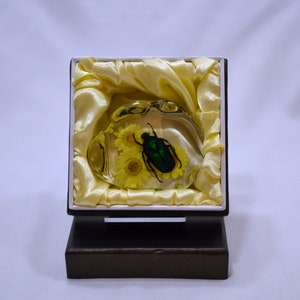 2.9&quot; Organic Green Rose Chafer Beetle Decoration