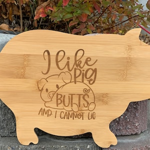 Bamboo Cutting Board - Pig Shaped