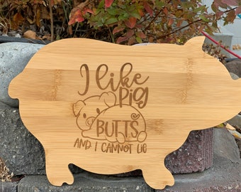 Bamboo Cutting Board - Pig Shaped