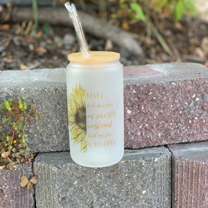 Glass Can - Sunflower