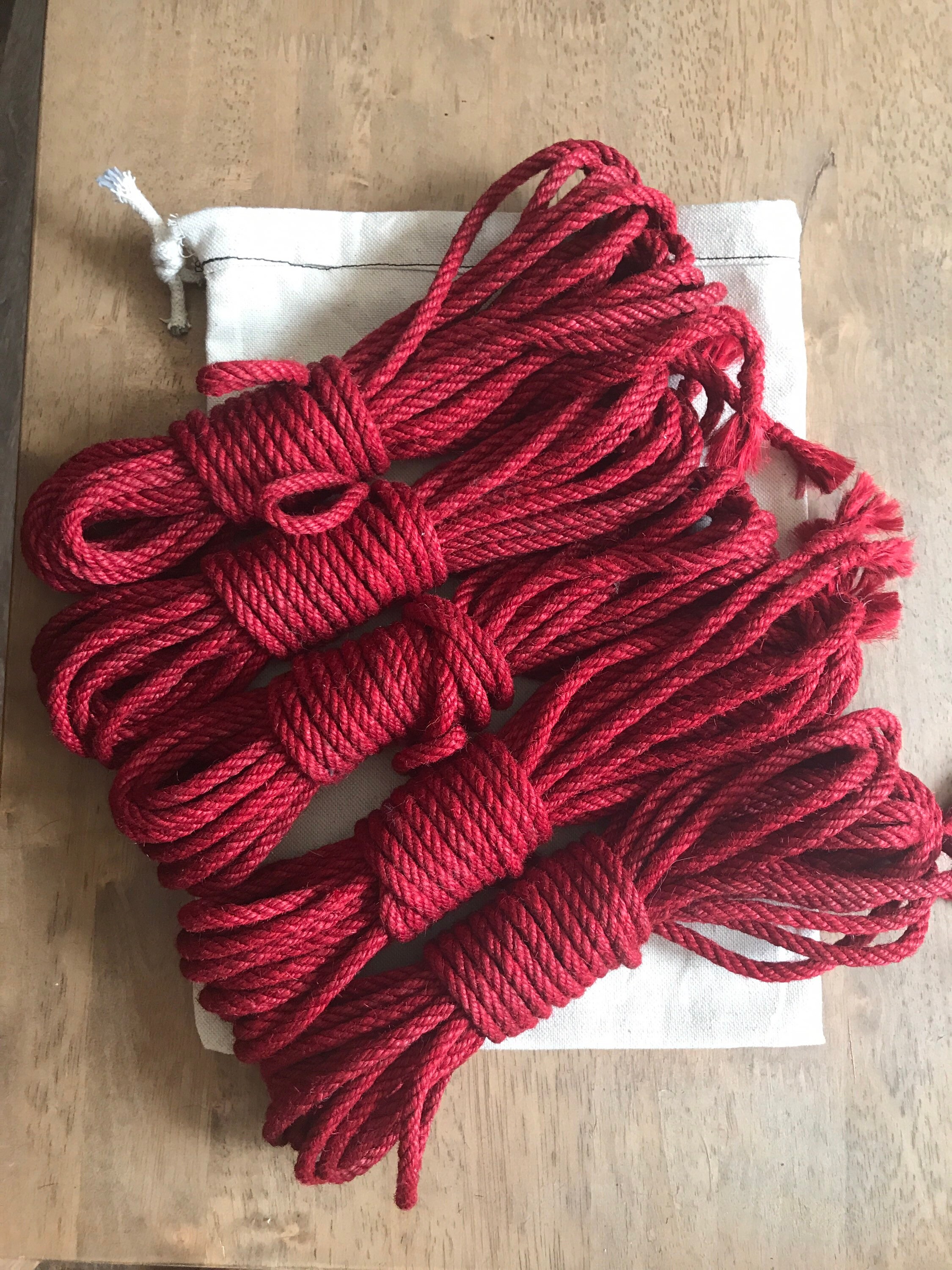 Shibari Kimbaku Jute 6mm rope Hemp hand dyed Kink BDSM Etsy