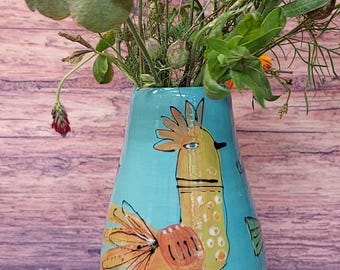 Decoratieve vaas van keramiek, keramische vaas
