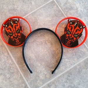 Sith Lord Face 3D Printed Mouse Ears