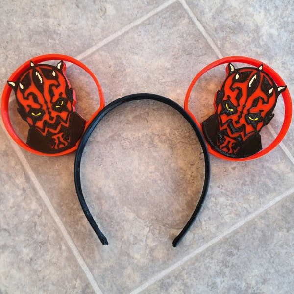 Sith Lord Face 3D Printed Mouse Ears