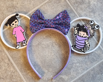 Purple Monster and Boo Ears Headband 3-D Printed New Monster Boo 3D Printed Ears - Etsy main image 4