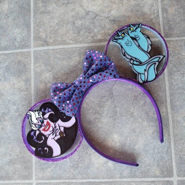Sea Witch and Eels 3D Printed Mouse Ears