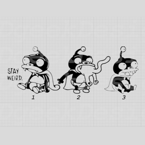 Futurama Nibbler Decal Etsy