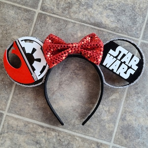Rebel/Empire Dual Color 3D Printed Mouse Ears