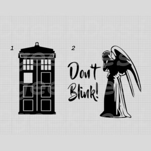 Dalek, Tardis, Weeping Angel Decal imagem 1