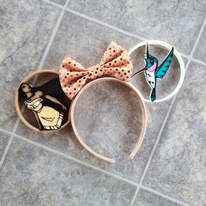 Native Princess and Hummingbird 3D Printed Mouse Ears