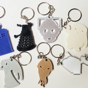 Tardis, Cyberman, Dalek, Adipose, Weeping Angel, Ood Chaveiros