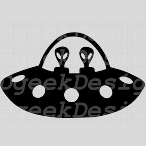 Alien in Space Ship Decal
