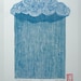 Linocut Heavy Rain - Original Art Print With a Red Monogram, Nature ...