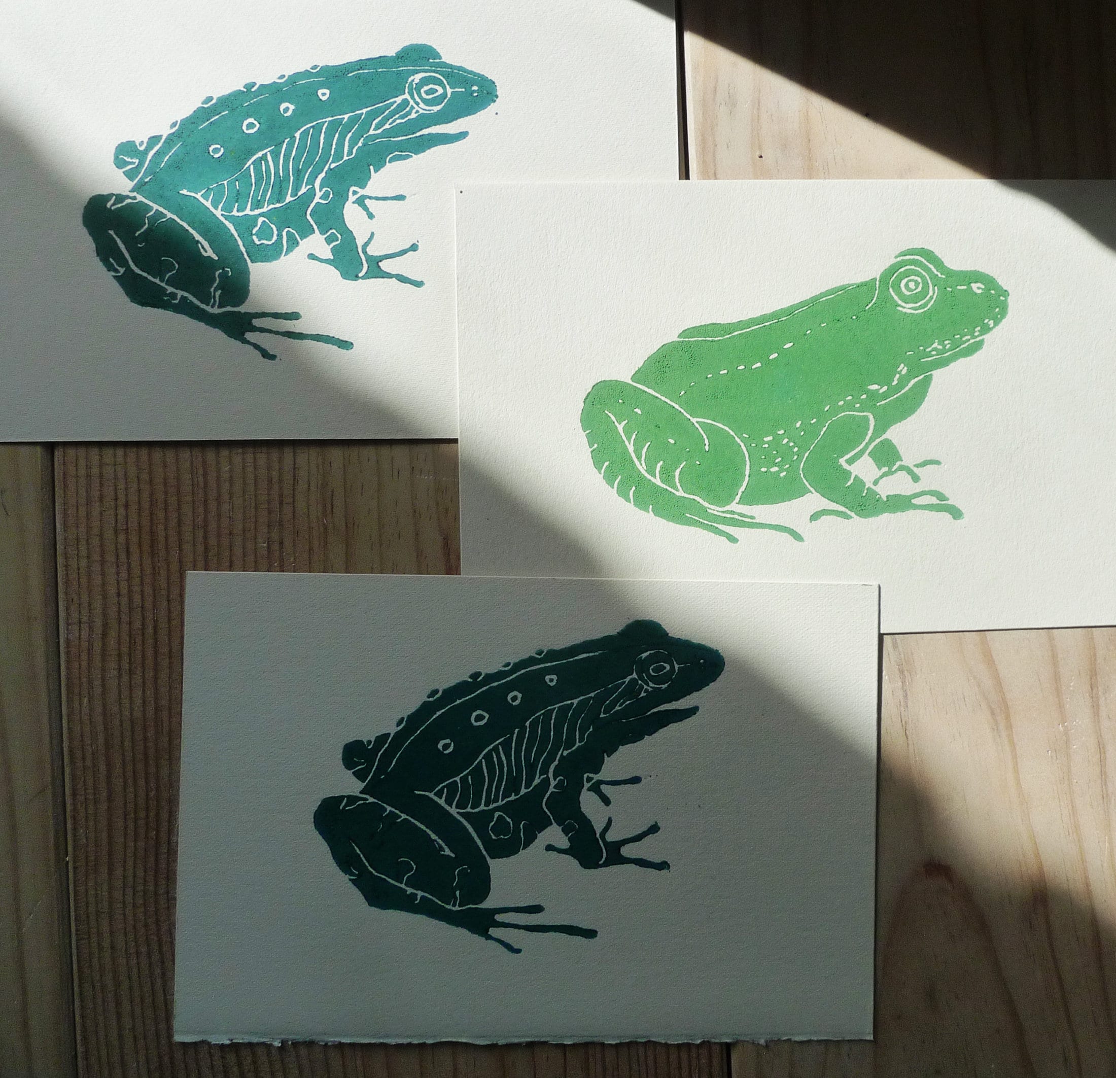 Linocut Frog - Original Art Print, Nature Wall Art, Limited Edition ...