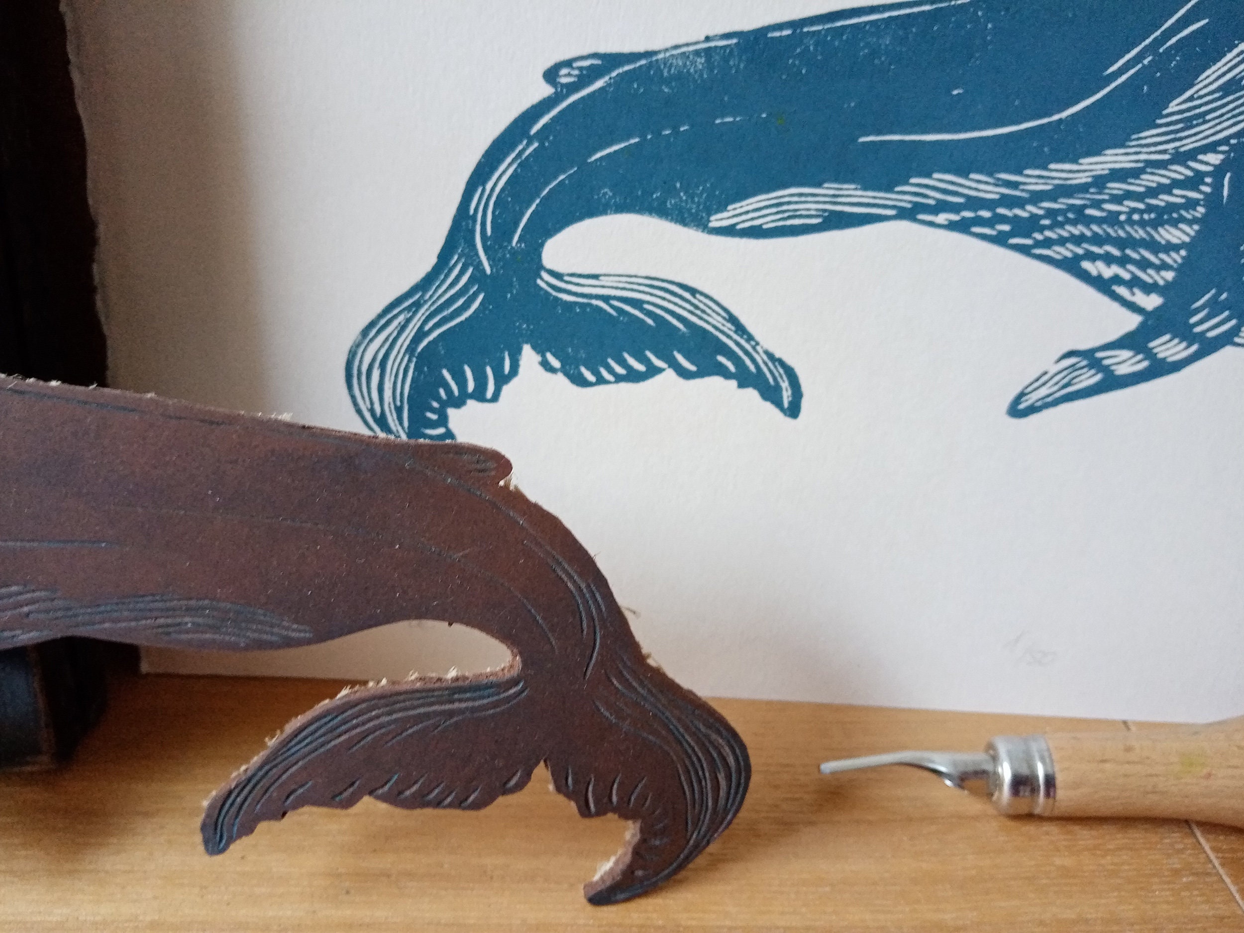 Linocut Whale Original Art Print Hand Engraved and Printed - Etsy Canada