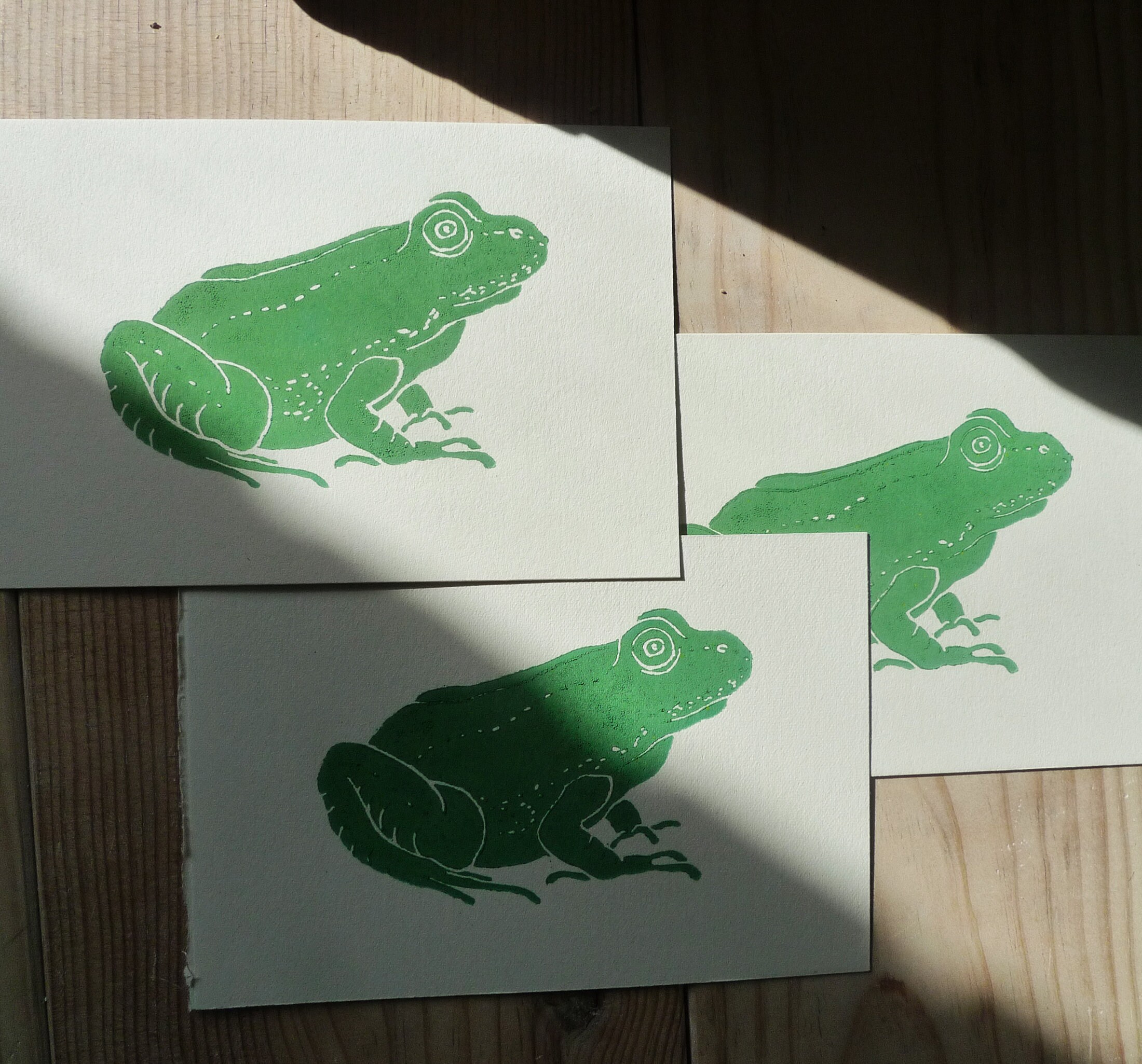 Linocut Frog - Original Art Print, Nature Wall Art, Limited Edition ...