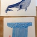 Linocut Whale Original Art Print Hand Engraved and Printed - Etsy