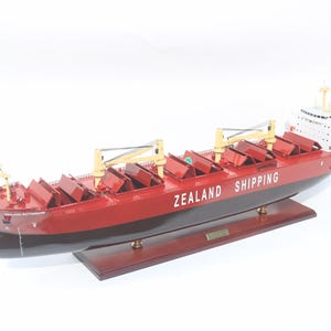 Zealand Rotterdam Bulk Carrier Model – Karadeniz S 40” Wood Ship, Nautical Decor