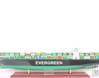 エバーグリーンコンテナ船模型：39.37インチホームデコレーション